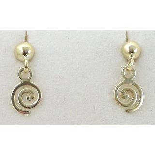 Gold 14k earrings Spiral ΣΚ 000801  Weight:1.03gr