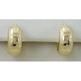 Gold 14k earrings Greek key ΣΚ 000803  Weight:2.88gr