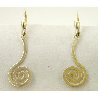 Gold 14k earrings Spiral ΣΚ 000806  Weight:2.14gr