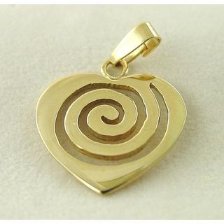 Gold 14k pendants Spiral ΜΕ 000443  Weight:2.67gr