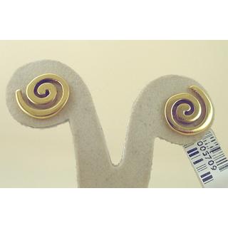 Gold 14k earrings Greek key ΣΚ 000813  Weight:1.73gr
