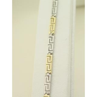 Gold 14k bracelet Greek key ΒΡ 000004  Weight:3.21gr