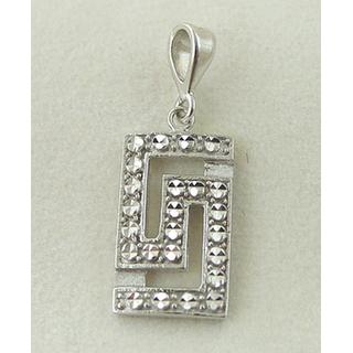 Gold 14k pendants Greek key ΜΕ 000444  Weight:2.21gr