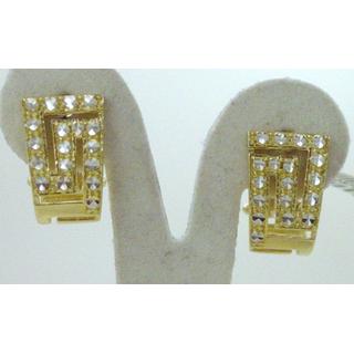 Gold 14k earrings  Greek key ΣΚ 000815  Weight:3.75gr