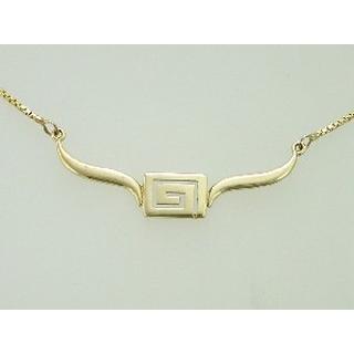 Gold 14k necklace Greek key ΚΟ 000131Λ  Weight:4gr