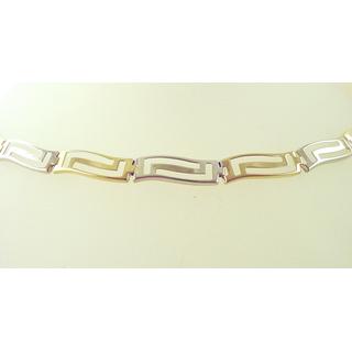 Gold 14k necklace Greek key ΚΟ 000447  Weight:7.37gr