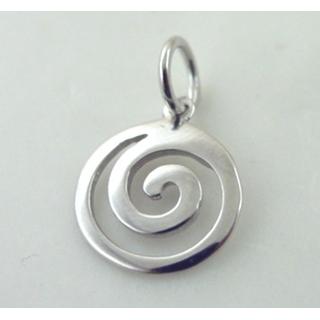 Gold 14k pendants Spiral ΜΕ 000365Λ  Weight:0.94gr