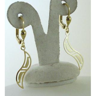 Gold 14k earrings Greek key  ΣΚ 000825  Weight:1.48gr