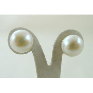 Gold 14k earrings with Pearls ΣΚ 000830Κ  Weight:1.2gr