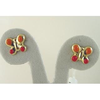 Gold 14k earrings Children ΣΚ 000841  Weight:0.97gr