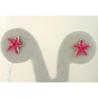 Gold 14k earrings Children ΣΚ 000845  Weight:0.79gr