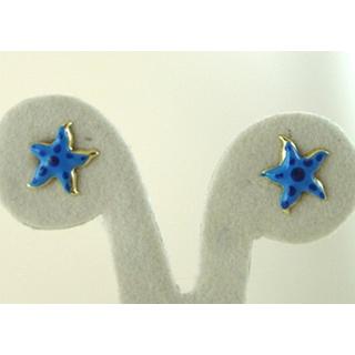 Gold 14k earrings Children ΣΚ 000848  Weight:0.79gr