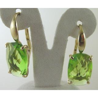 Gold 14k earrings with semi precious stones ΣΚ 000849  Weight:5.18gr