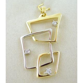 Gold 14k pendants with Zircon ΜΕ 000461  Weight:4.02gr