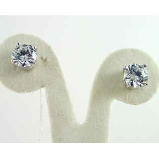 Gold 14k earrings with Zircon ΣΚ 000831Λ  Weight:1.55gr