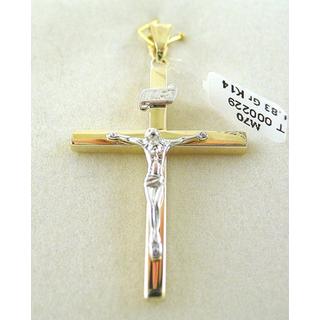 Gold 14k cross ΣΤ 000229 Weight:1.7gr