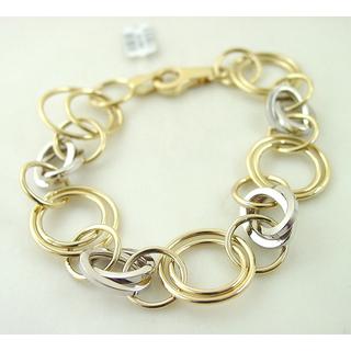 Gold 14k bracelet ΒΡ 000733  Weight:6.44gr
