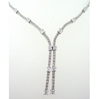 Gold 14k necklace with Zircon ΚΟ 000460  Weight:19.2gr