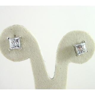 Gold 14k earrings with Zircon ΣΚ 000859  Weight:1.99gr