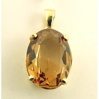 Gold 14k pendants with SWAROVSKI ΜΕ 000466  Weight:5.02gr