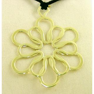 Gold 14k pendants Flowers ΜΕ 000469  Weight:4.85gr