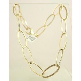 Gold 14k bracelet ΒΡ 000745  Weight:2.56gr