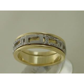 Gold 14k ring Greek key ΔΑ 1542Ν52  Weight:11.59gr