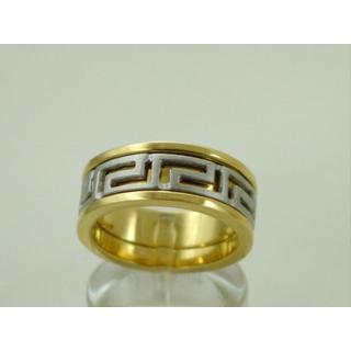 Gold 14k ring Greek key ΔΑ 1542Ν62  Weight:7.9gr