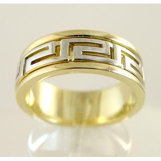 Gold 14k ring Greek key ΔΑ 1542Ν64  Weight:9gr