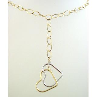 Gold 14k necklace with Heart ΚΟ 000462  Weight:8.3gr