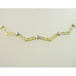 Gold 14k necklace Greek key ΚΟ 000464  Weight:10.78gr