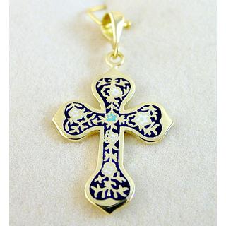 Gold 14k cross ΣΤ 000237 Weight:2.23gr