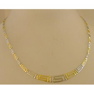 Gold 14k necklace Greek key ΚΟ 000469  Weight:14.58gr