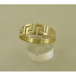 Χρυσό δαχτυλίδι Κ14 χωρίς πέτρες Γκρέκα ΔΑ 001441Λ  Βάρος:2.78gr