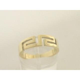 Χρυσό δαχτυλίδι Κ14 χωρίς πέτρες Γκρέκα ΔΑ 000790Λ  Βάρος:4.17gr
