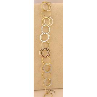 Gold 14k bracelet ΒΡ 000769  Weight:3.31gr