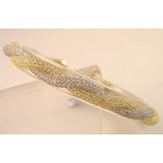 Gold 14k bracelet with Zircon ΒΡ 000775  Weight:20.24gr