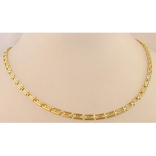 Gold 14k necklace Greek key ΚΟ 000471Κ  Weight:8.73gr