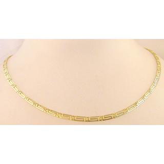Gold 14k necklace Greek key ΚΟ 000472  Weight:12.28gr