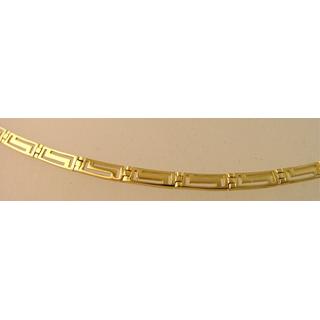 Gold 14k necklace Greek key ΚΟ 000473  Weight:10.94gr