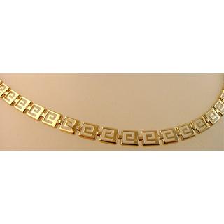 Gold 14k necklace Greek key ΚΟ 000475  Weight:9gr