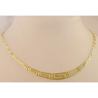 Gold 14k necklace Greek key ΚΟ 000476  Weight:14.64gr