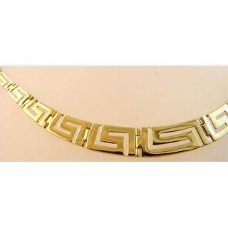 Gold 14k necklace Greek key ΚΟ 000478  Weight:22.81gr