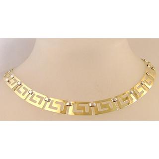 Gold 14k necklace Greek key ΚΟ 000479  Weight:21.58gr