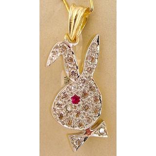 Gold 14k pendants with Zircon ΜΕ 000489Κ  Weight:2.69gr