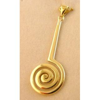 Gold 14k pendants Spiral ΜΕ 000513  Weight:2.18gr