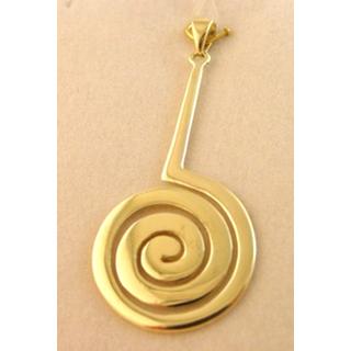 Gold 14k pendants Spiral ΜΕ 000514  Weight:4.48gr