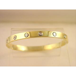Gold 14k bracelet with Zircon ΒΡ 000796  Weight:11.68gr