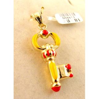 Gold 14k pendants Children ΜΕ 000521  Weight:1.77gr