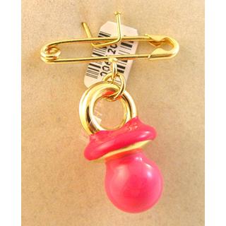 Gold 14k baby pin for newborns ΠΑ 000016